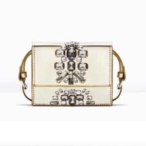 Gold Embellished Zara Bag
